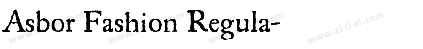 Asbor Fashion Regula字体转换